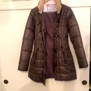 Winter coat beautiful cozy bronze brown color XS